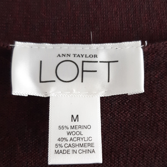 Dark burgundy merino wool vest - Picture 3 of 6